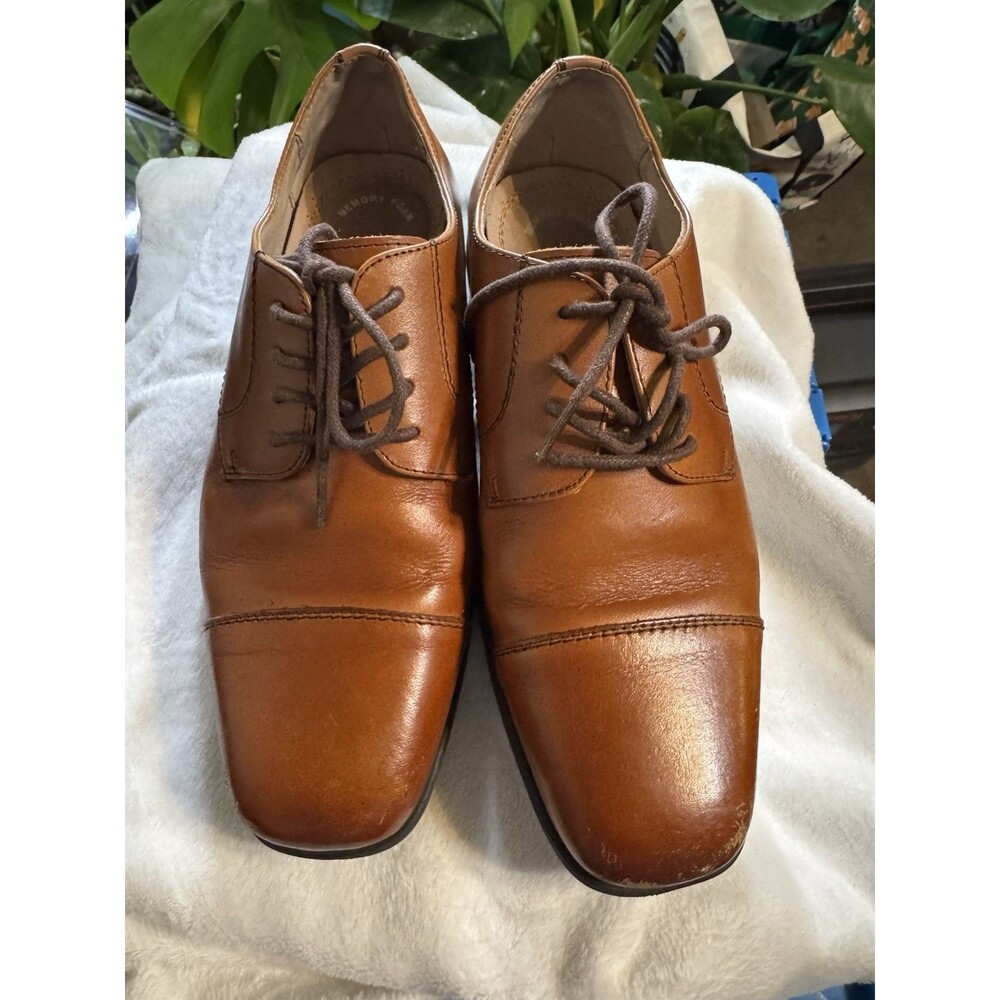 Florsheim Kids Reveal Cap Toe Oxfords Cognac Leather Size 6m